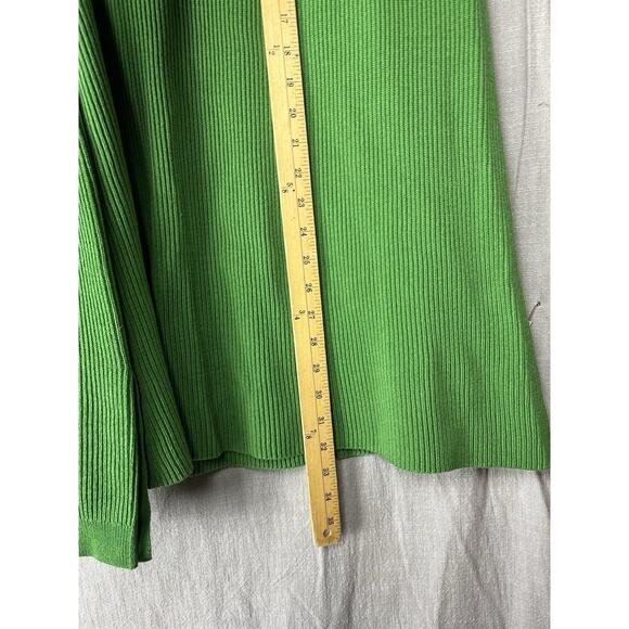 La Maille Sezane Womens Ribbed Wool Blend Sweater Top Skirt Set Green S/M - Picture 7 of 9